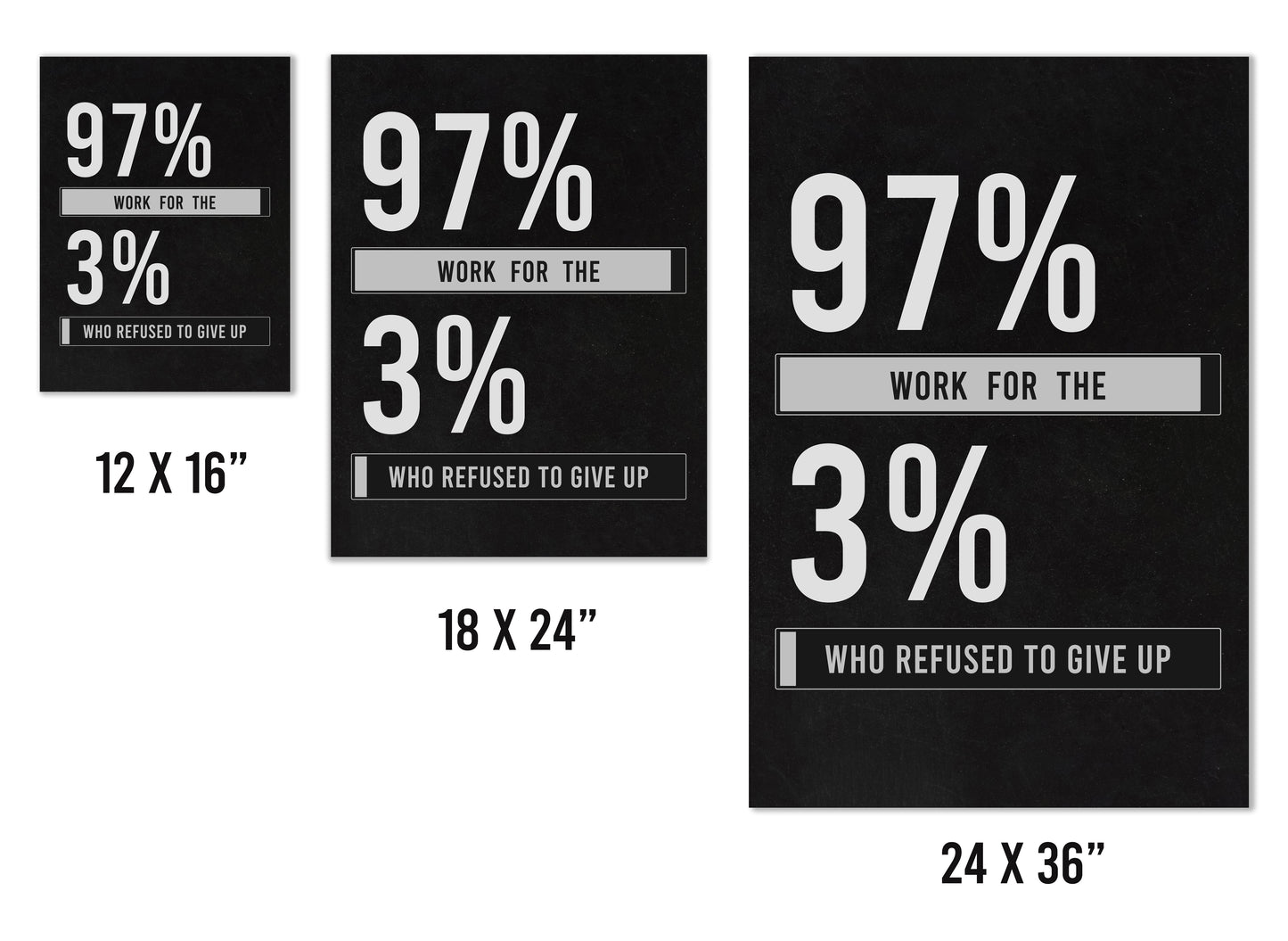 97%  Work For The 3% That Refused To Give Up