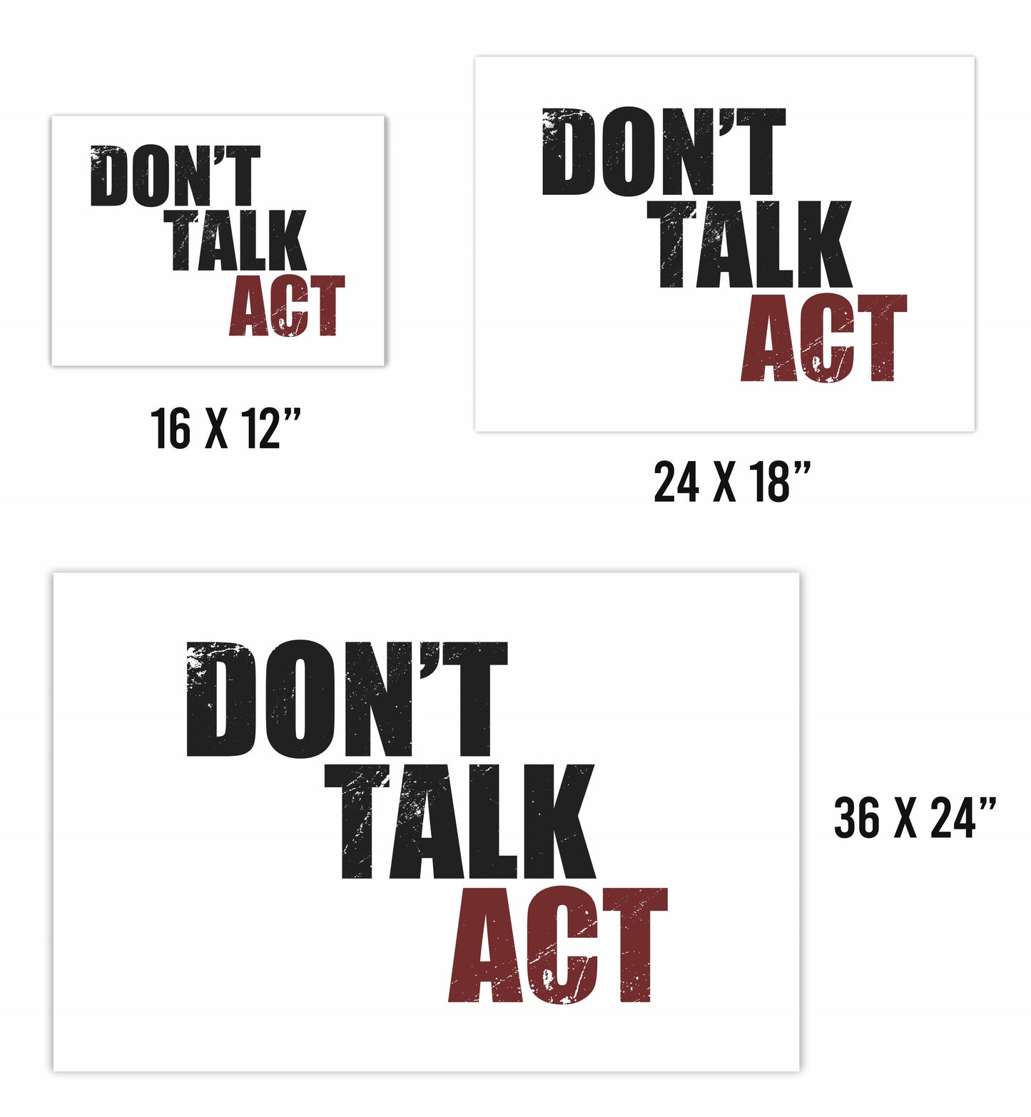 Don't Talk, Act!